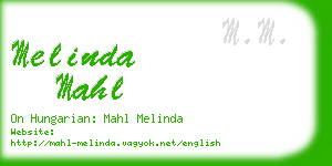 melinda mahl business card